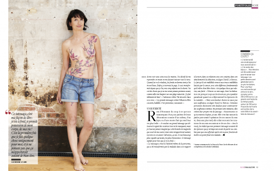 ROSE MAGAZINE / AUTOMNE 2016 / CANCER DU SEIN ET TATOUAGE 